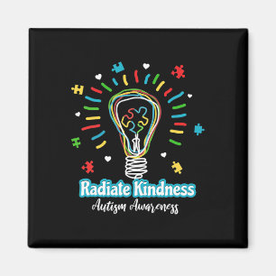 Radiate Kindness Lightbulb Autism Awareness Teache Magnet
