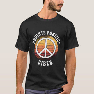 Radiate Positive Vibes New Age Rave Flower Child T-Shirt