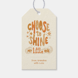 Radiate Positivity: Choose to Shine Inspirational Gift Tags