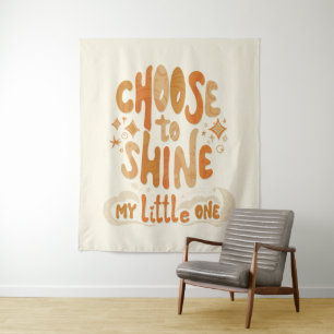 Radiate Positivity: Choose to Shine Inspirational Tapestry