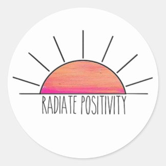 Radiate Positivity Classic Round Sticker