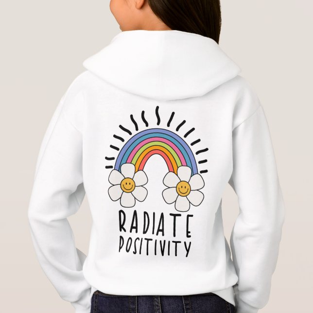Radiate Positivity | Colourful Rainbow and Flowers (Back)