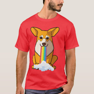 Radiate Positivity Rainbow Dog Funny Pembroke Corg T-Shirt