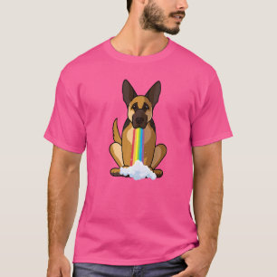 Radiate Positivity Rainbow Dog  German Shepherd T-Shirt
