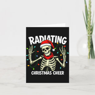 Radiating Christmas Cheer Skeleton Christmas Light Card
