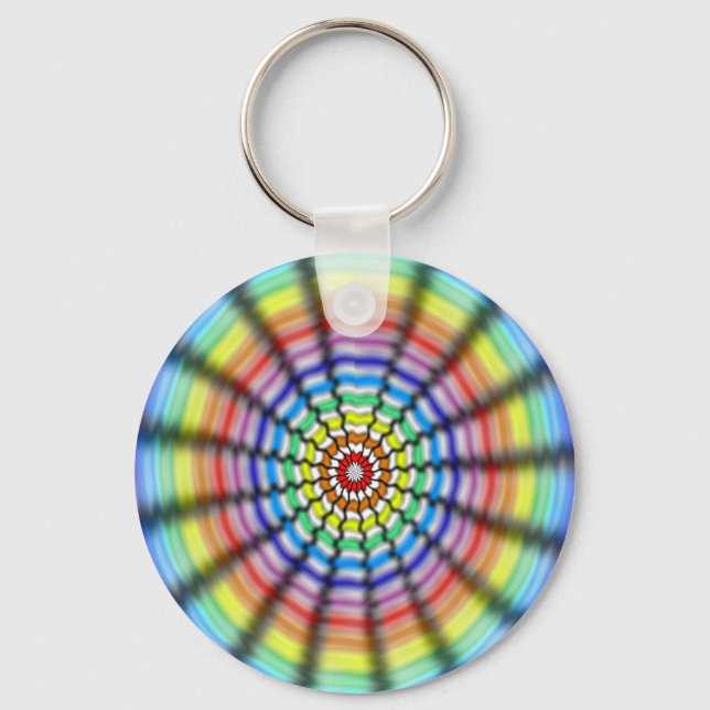 Radiating Flower Key Ring (Front)