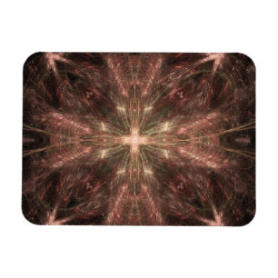 Radiating Gold Cross Abstract Magnet