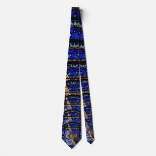 Radiating II Nativity Stained Glass Blue Tie