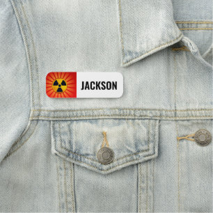 Radiating Radiation Symbol Name Tag