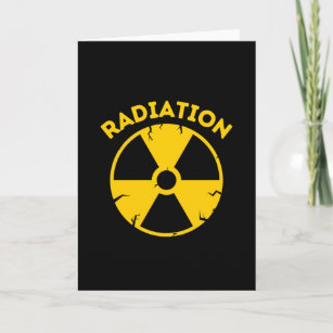 Radiation alert sign card
