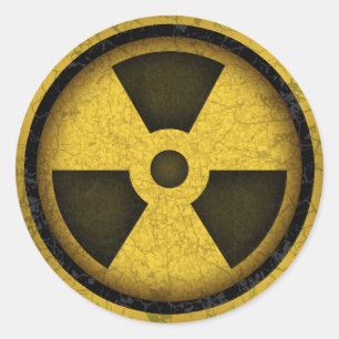 Radiation -cl-dist-2 classic round sticker