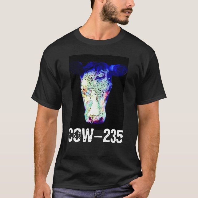 Radiation Cloaked Glowing Cow Head T-Shirt (Front)