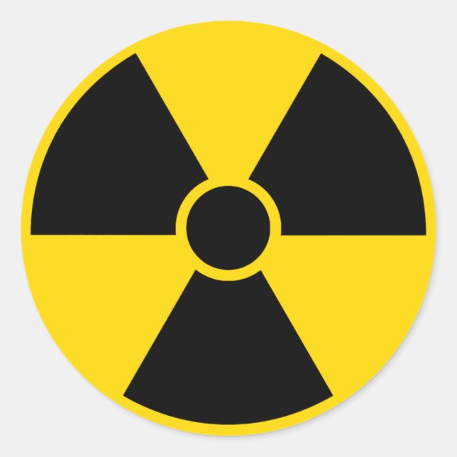 Radiation Hazard Sign Classic Round Sticker (Front)