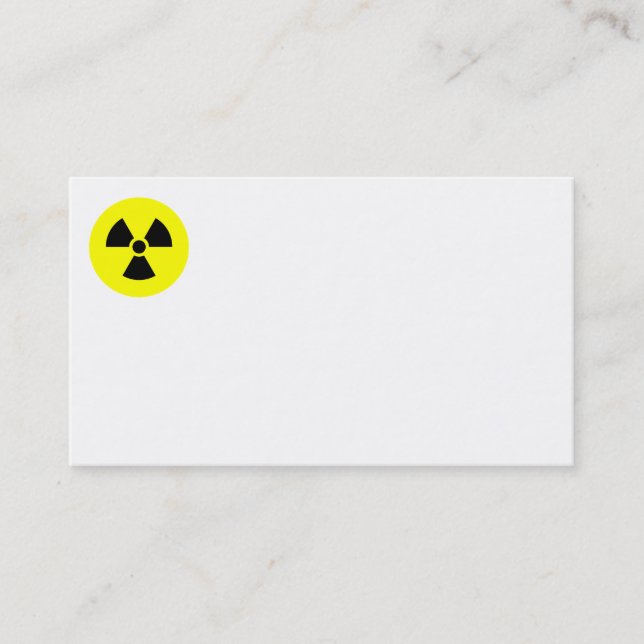 Radiation Sign Business Cards (Front)