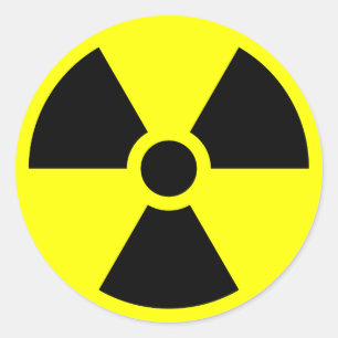 Radiation Sign Classic Round Sticker