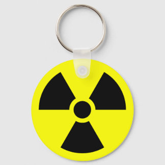 Radiation Sign Key Ring