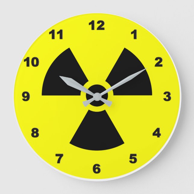 Radiation Sign Wall Clock (Front)