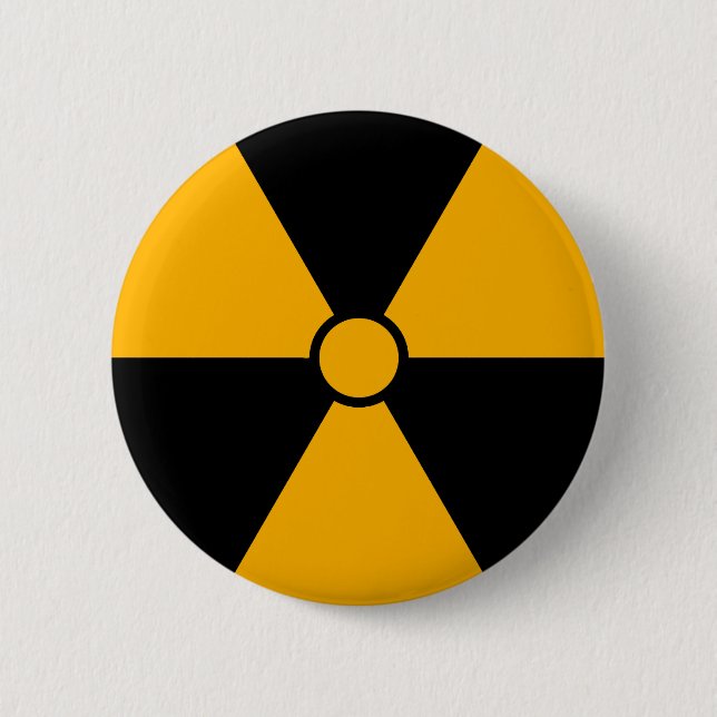 Radiation Symbol Button (Front)
