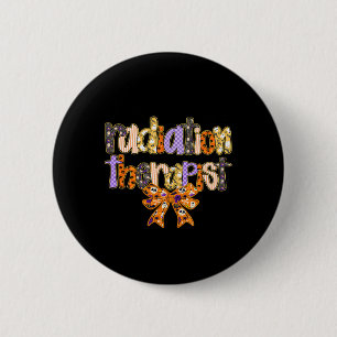 Radiation Therapist Halloween Coquette Pumpkin Rad 6 Cm Round Badge