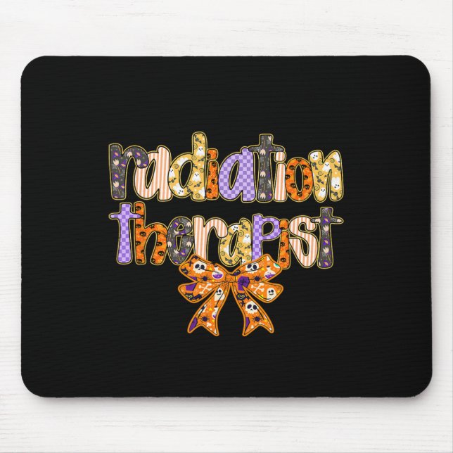 Radiation Therapist Halloween Coquette Pumpkin Rad Mouse Pad (Front)