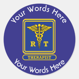 Radiation Therapist RT Caduceus Custom Sticker