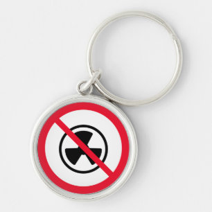 Radiation Traditional Hazard Sign   Keychain