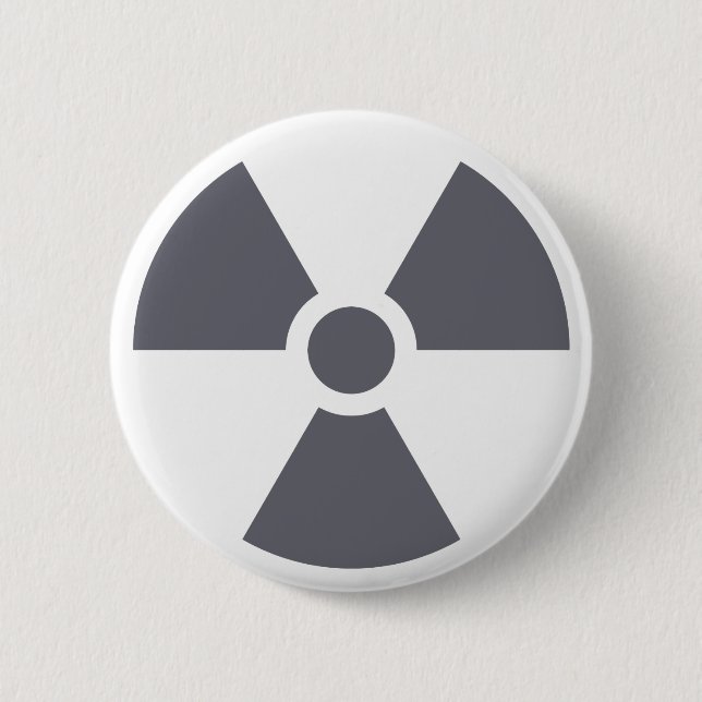 Radiation Trefoil Sign Symbol Warning Sign Symbol 6 Cm Round Badge (Front)