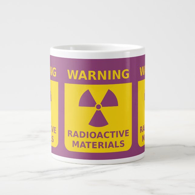 Radiation Warning Jumbo Mug (Front)