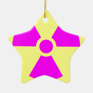 Radiation Warning Symbol Ceramic Tree Decoration