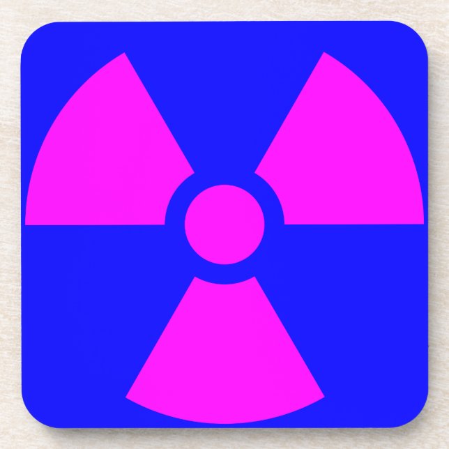 Radiation Warning Symbol Coaster (Front)