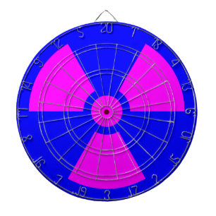 Radiation Warning Symbol Dartboard