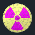 Radiation Warning Symbol Dartboard<br><div class="desc">Radiation Warning Symbol</div>