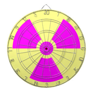 Radiation Warning Symbol Dartboard