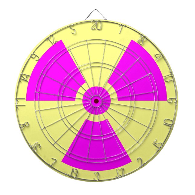 Radiation Warning Symbol Dartboard (Front)