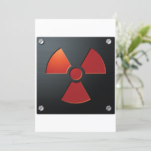 Radiation Warning Symbol Industrial Metal Sign Invitation