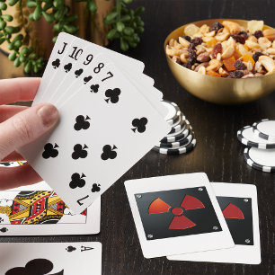 Radiation Warning Symbol Industrial Metal Sign Playing Cards