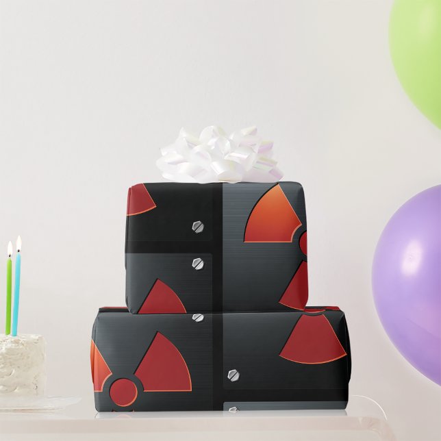 Radiation Warning Symbol Industrial Metal Sign Wrapping Paper (Creator Uploaded)