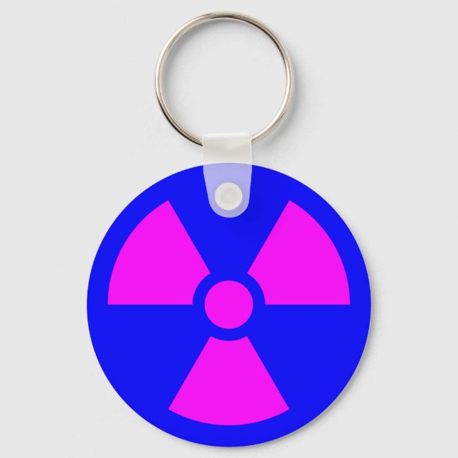 Radiation Warning Symbol Key Ring (Front)