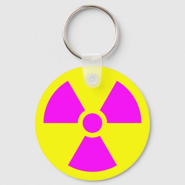Radiation Warning Symbol Key Ring (Front)