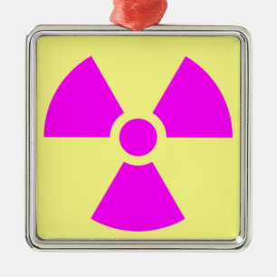 Radiation Warning Symbol Metal Tree Decoration