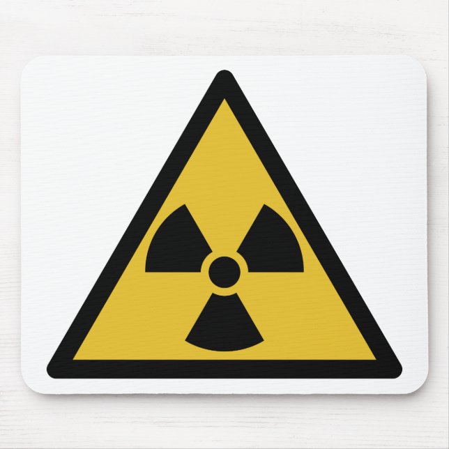 Radiation Warning Symbol Mouse Pad (Front)