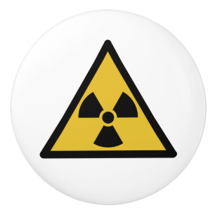 Radiation Warning Symbol (Radioactive Danger) Ceramic Knob