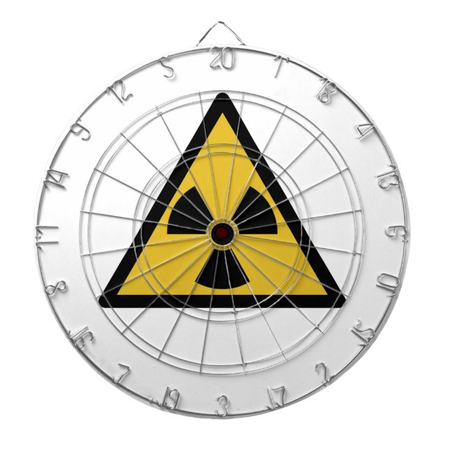 Radiation Warning Symbol (Radioactive Danger) Dartboard (Front)