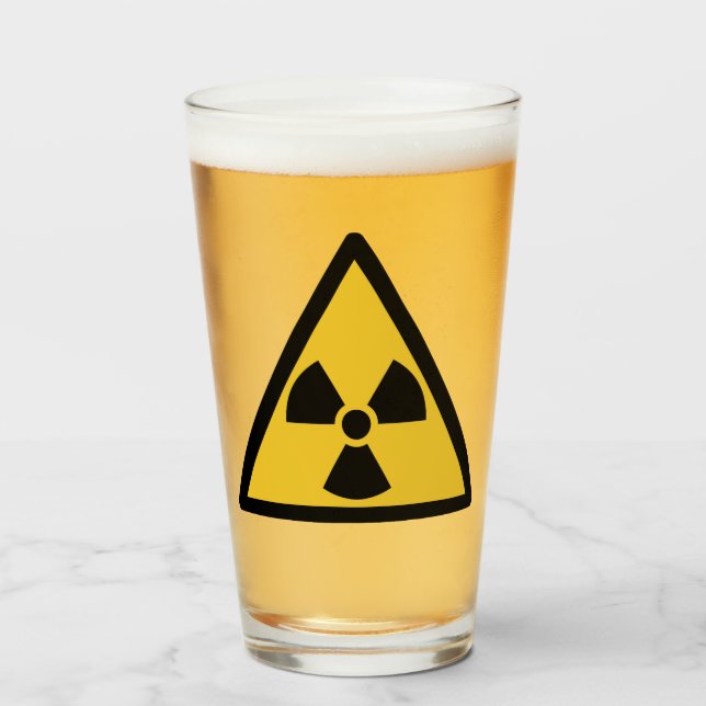 Radiation Warning Symbol (Radioactive Danger) Glass (Front Filled)