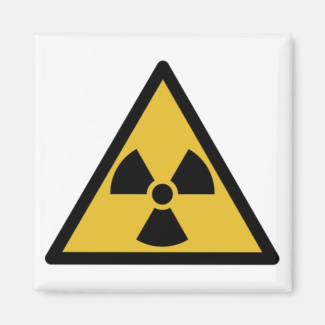 Radiation Warning Symbol (Radioactive Danger) Magnet (Front)