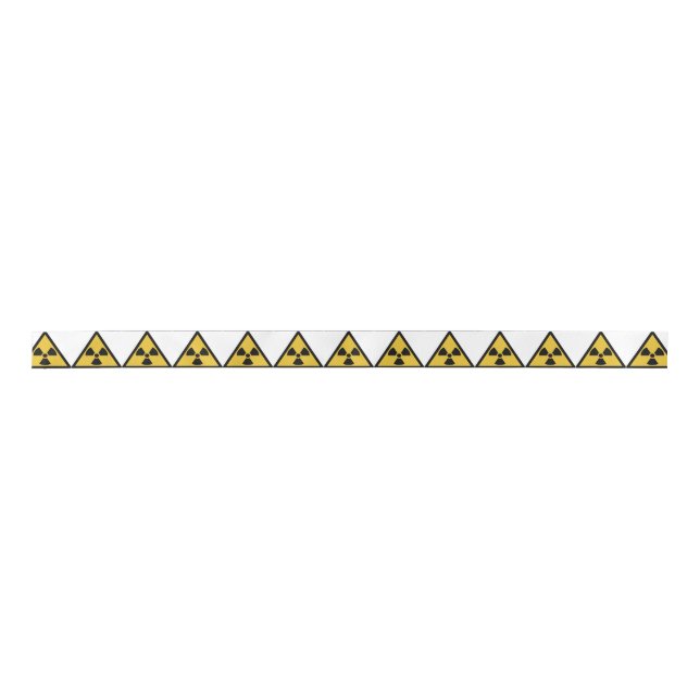 Radiation Warning Symbol (Radioactive Danger) Satin Ribbon (Front)