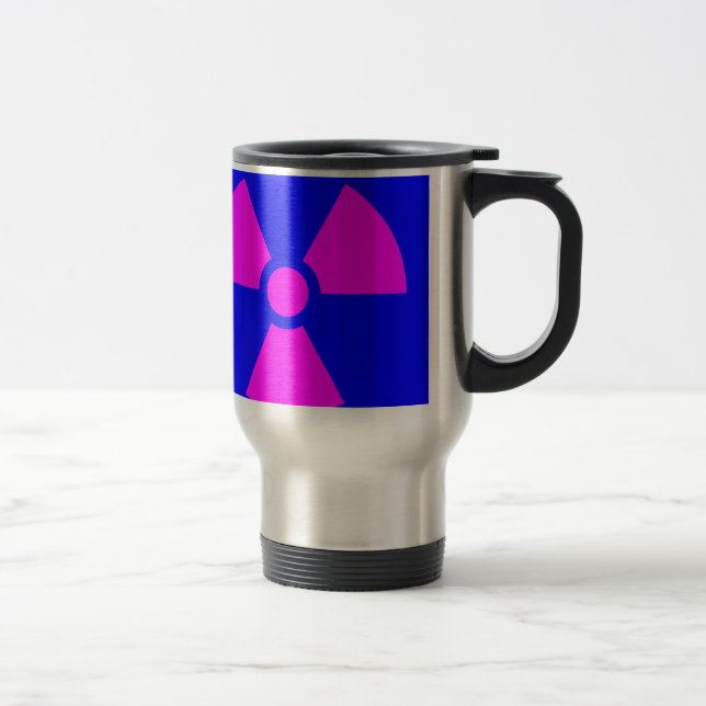 Radiation Warning Symbol Travel Mug (Right)