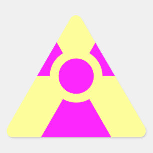 Radiation Warning Symbol Triangle Sticker