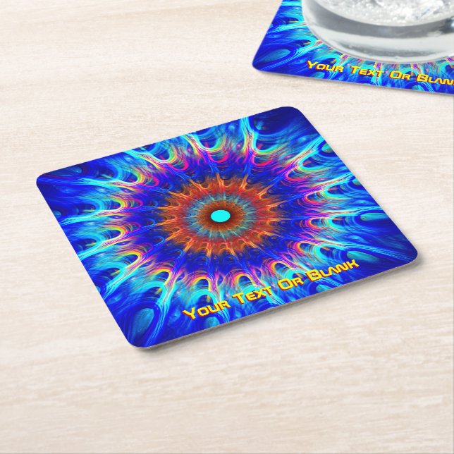 Radiative Zone Square Paper Coaster (Angled)
