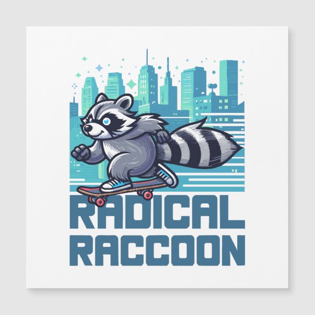 Radical Racoon Urban Skateboarder (Front)
